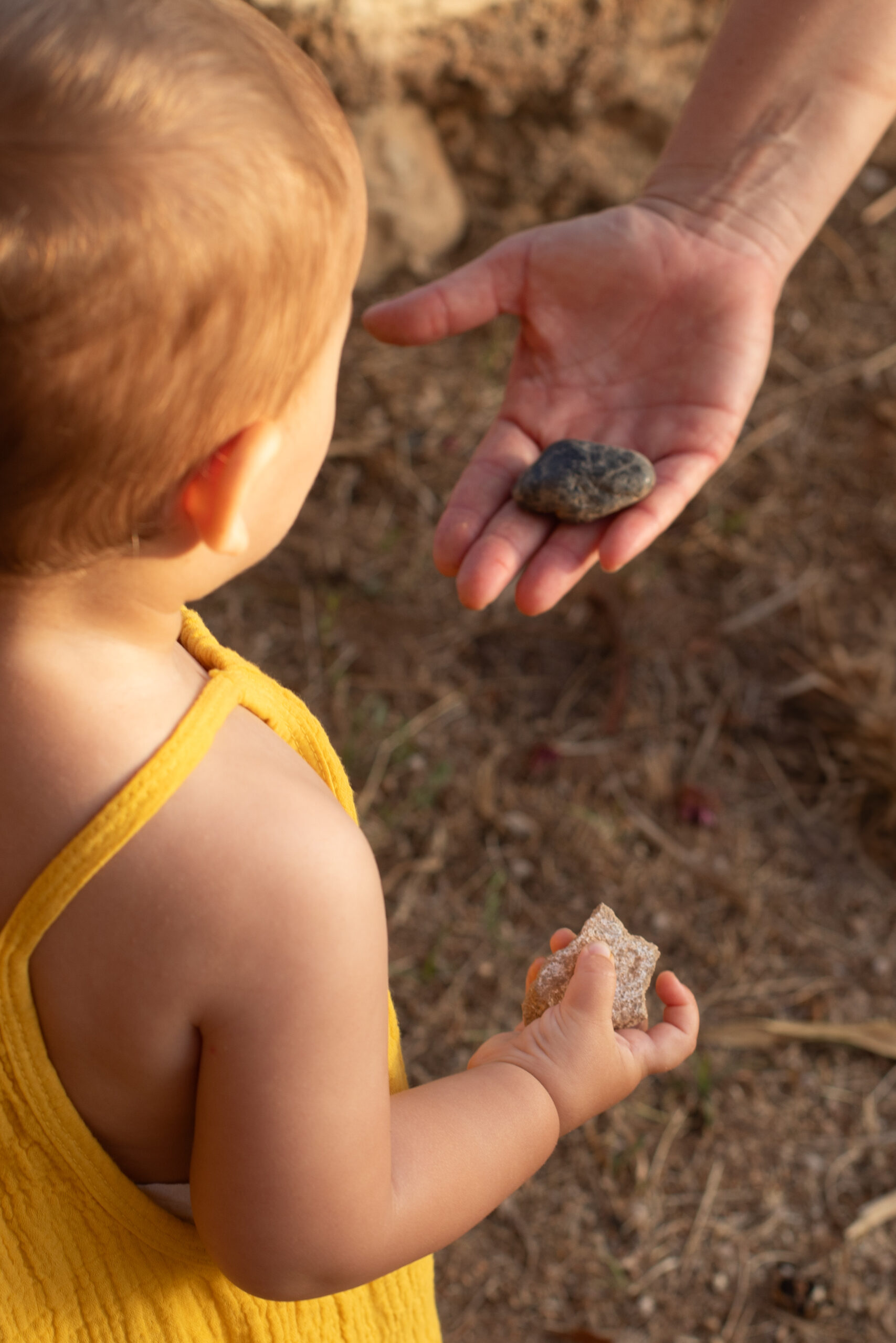 Family and child in Ibiza